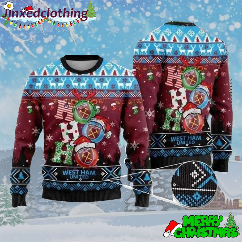 West Ham United Ho Ho Ho Christmas Party Ugly Sweater 